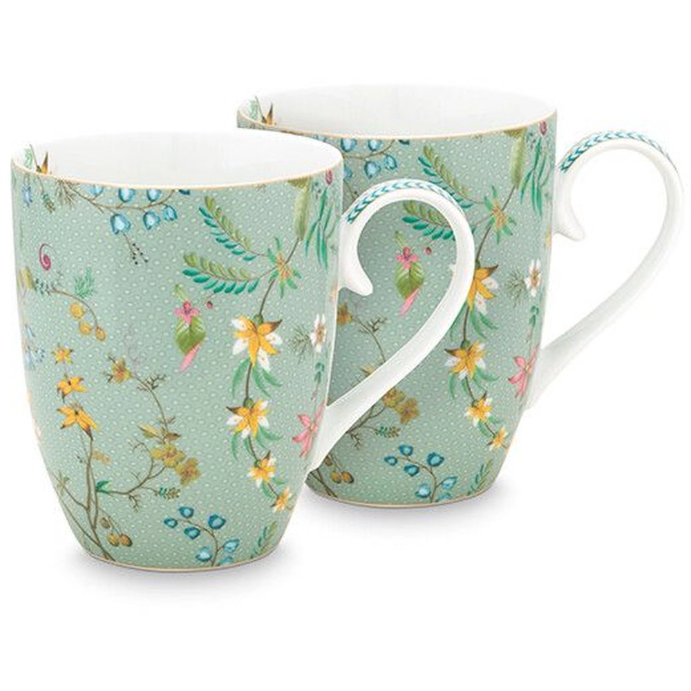 PIP STUDIO Jolie Flowers Mug - 2 pcs - 350 ml