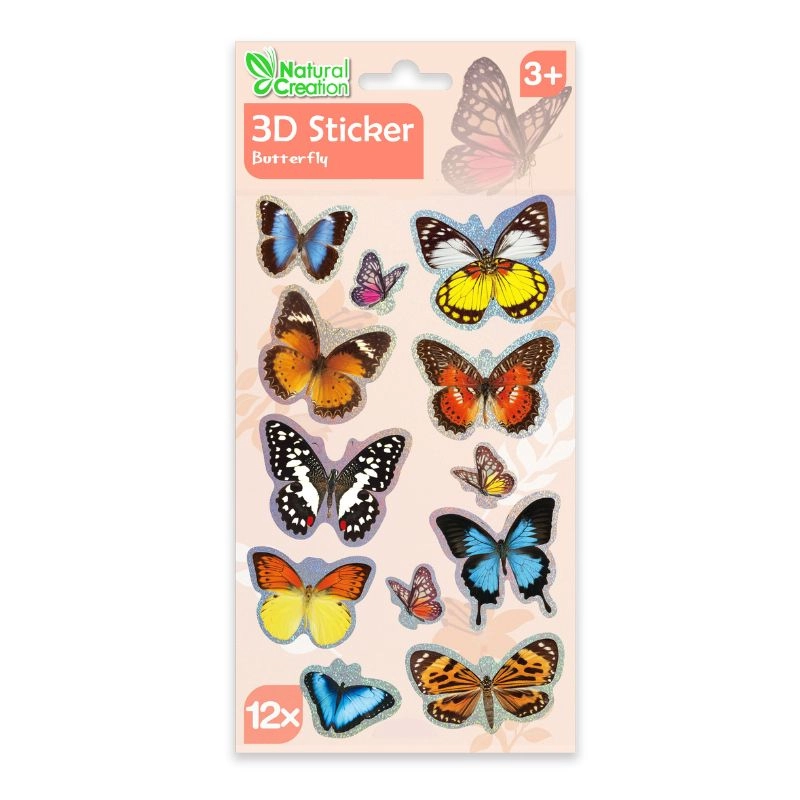 Avenir 3D Butterfly Sticker Book 12 pcs