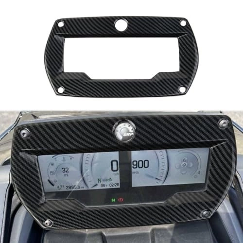Fewshaw Carbon Fiber Style Center Console Meter Screen Frame Cover Trim - CanAm Spyder F3 S 20212023