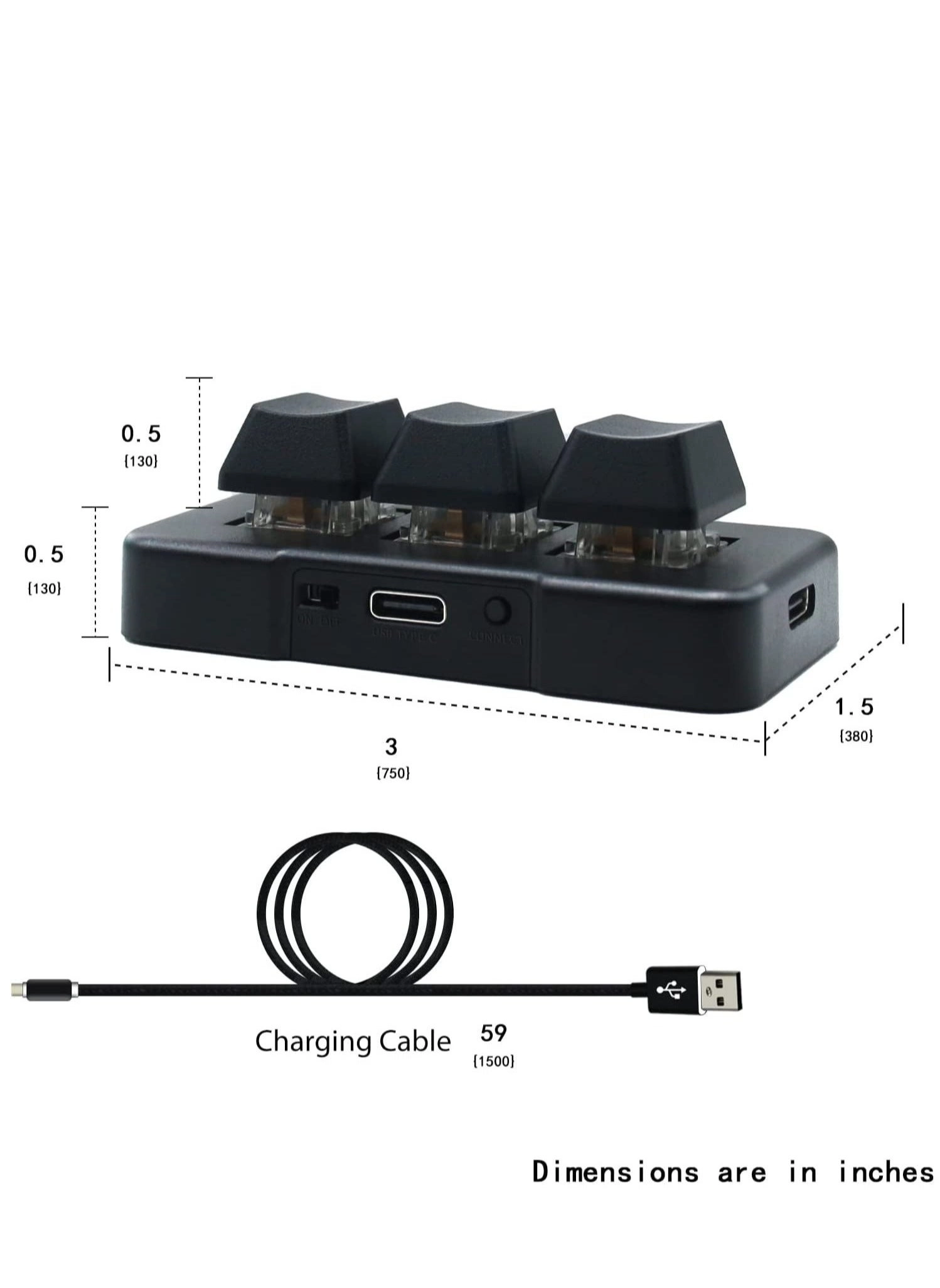 3-Key Mini Keypad - Wireless