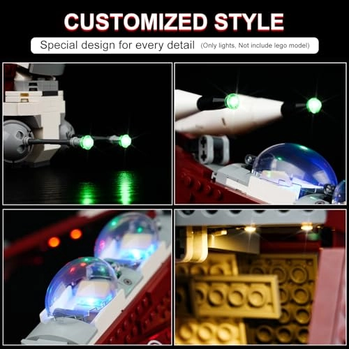 Coruscant Guard Gunship 75354 - LED Lighting Kit Compatible with LEGO 75354