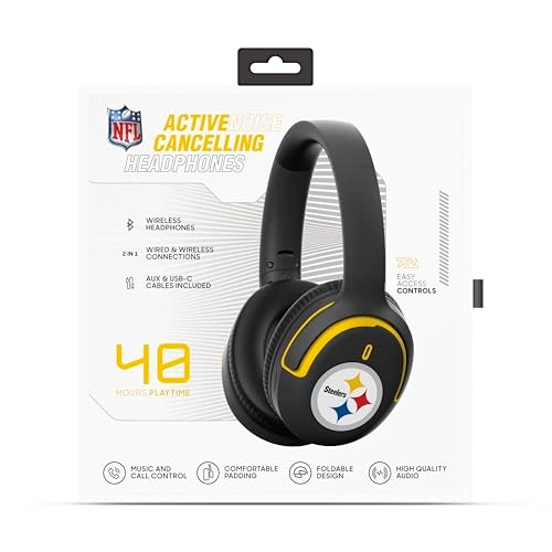 Active Noise Cancelling Over the Ear Headphones - Wireless Headphone