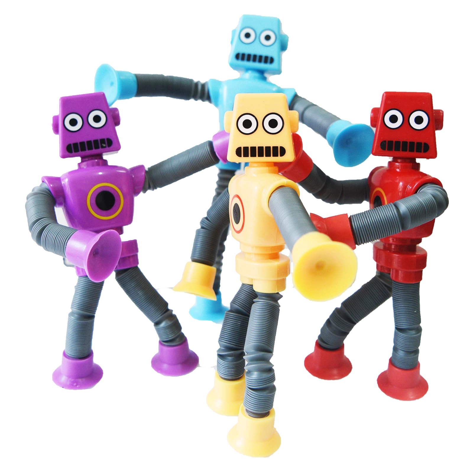 MZA STORES Bendable Robot Figures - 3+ 4 Set