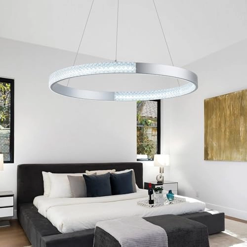 Modern Crystal Chandelier - 6000K Dimmable