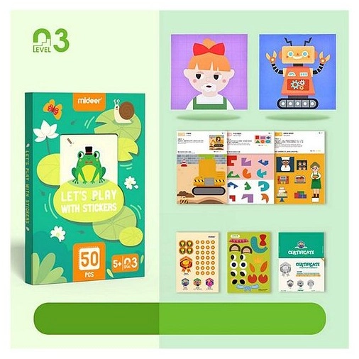 MIDEER Lets Play Sticker Book Level 3