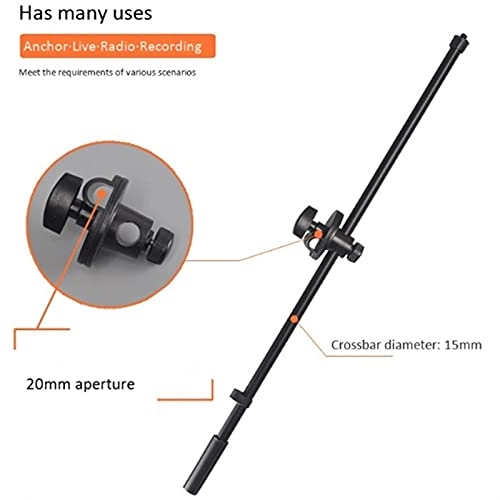 Microphone Stand - 65-130cm Black Round base