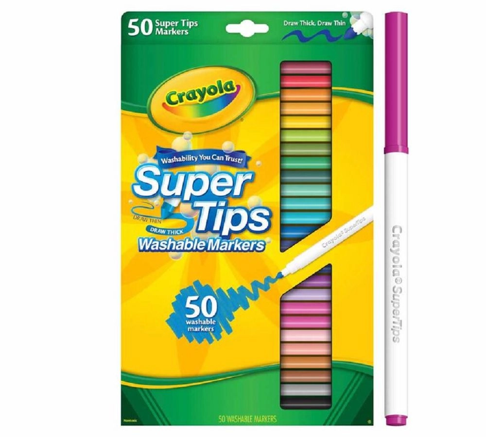 Crayola Super Tips Washable Markers - 50 Multi Colour