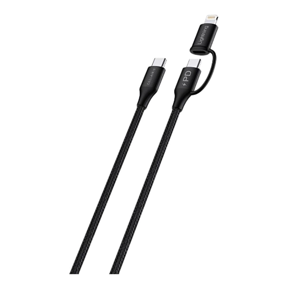 2-in-1 USB Cable USB-C to Lightning 1m