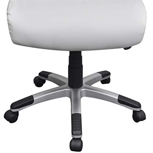 Desk Chair - PU Leather Brown High Back