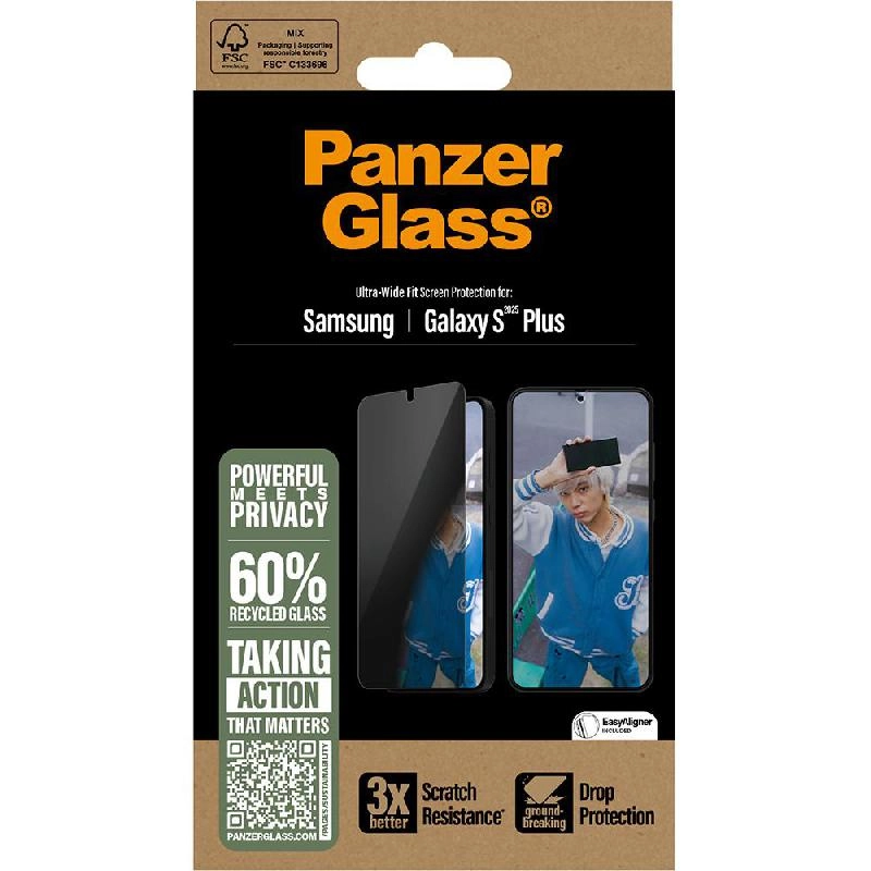 Ultra Wide Fit Clear Tempered Glass Screen Protector for iPhone 16 Plus