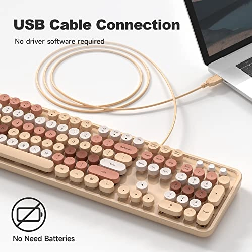 Ergonomic Wireless Rechargeable Bluetooth Keyboard - Wired/Wireless