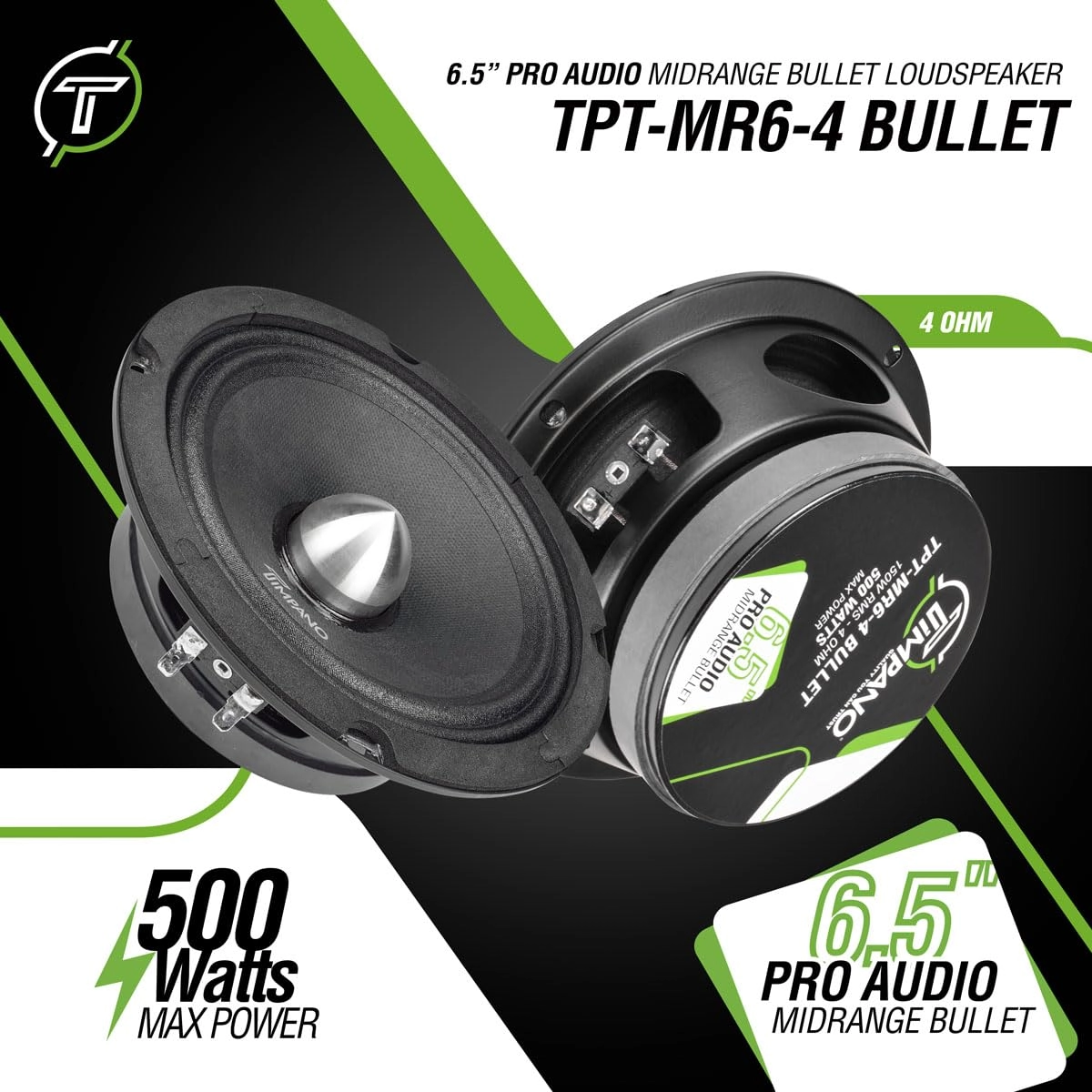 TPT-MR6-4 - 6.5 Midrange + TPT-ST2 - Super Tweeters Chrome