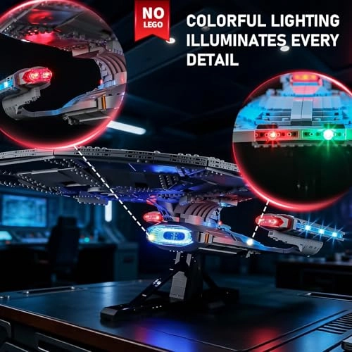 2.0 Light Kit - Compatible with U.S.S. Enterprise NCC-1701-D Cable-Hiding Tech