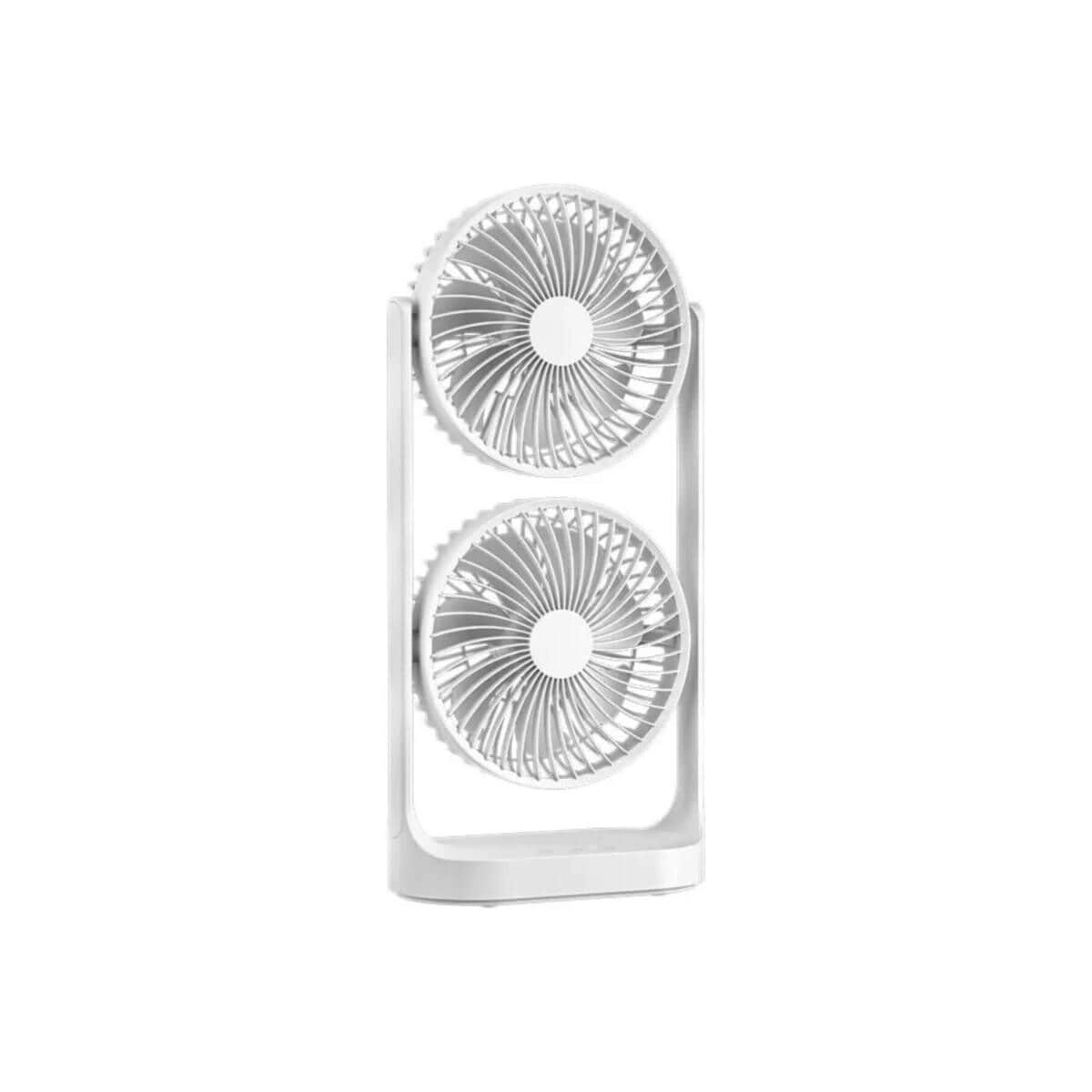 Tradeo Dual-Head Portable USB Fan - Type-C Charging White