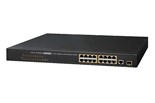 16-Port PoE+ Switch - 220W 16 ports 1 Gigabit uplink