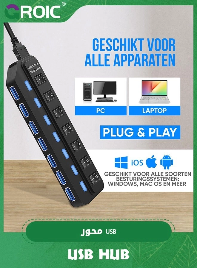 USB Hub - 4-Port 1xUSB3.0 3xUSB2.0