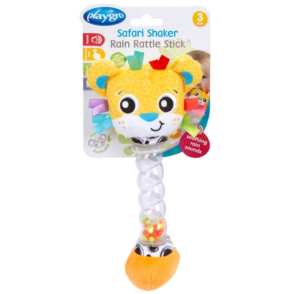 Playgro Lion Rainmaker Rattle Stick - Suitable for 3 months and above