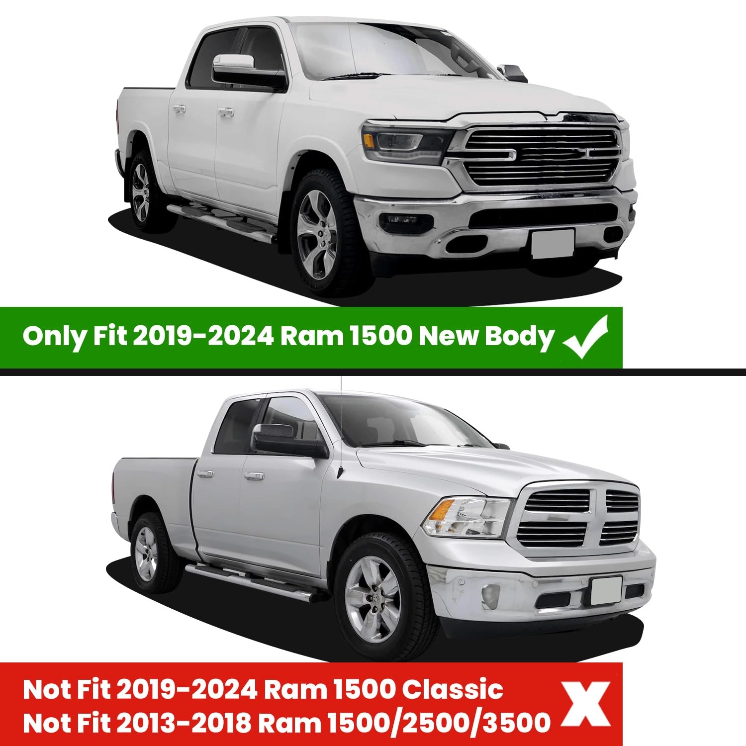 Floor Mats - Ram 1500 Crew Cab 2019-2024 1st & 2nd Row