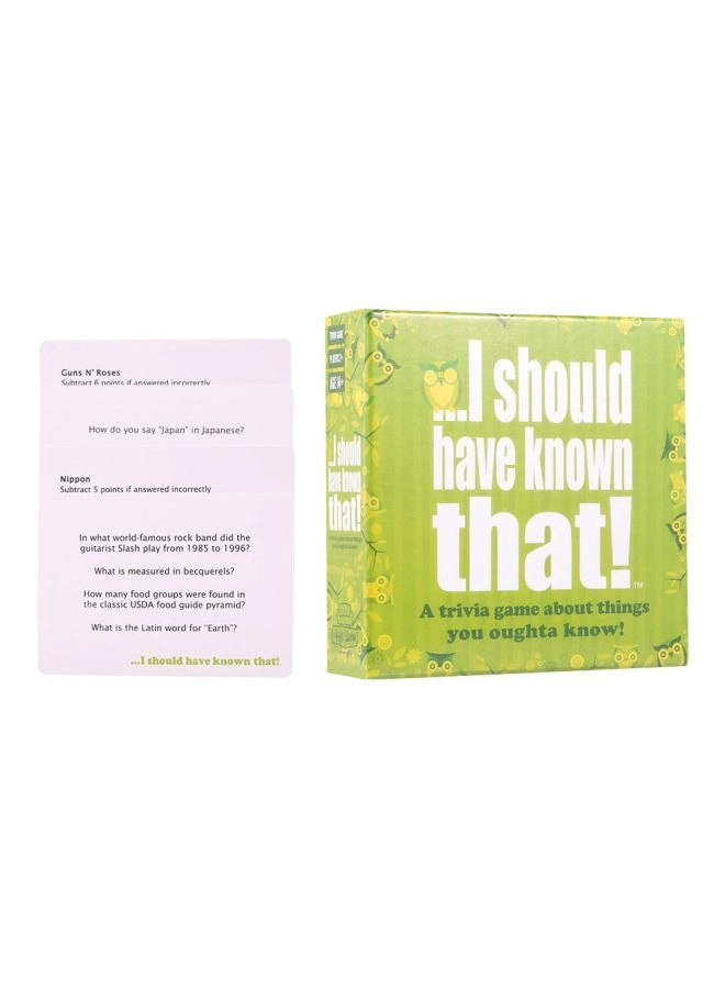 NIBEMINENT I Should Have Known That - Card Game