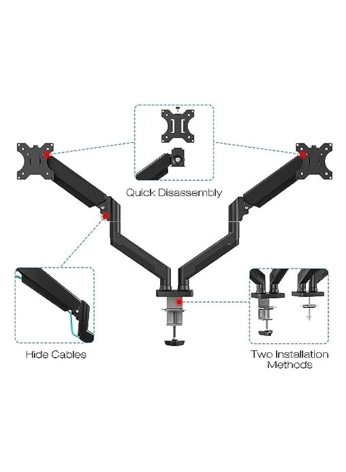 Dual Monitor Stand - 32 Inch 75mm x 75mm or 100mm x 100mm