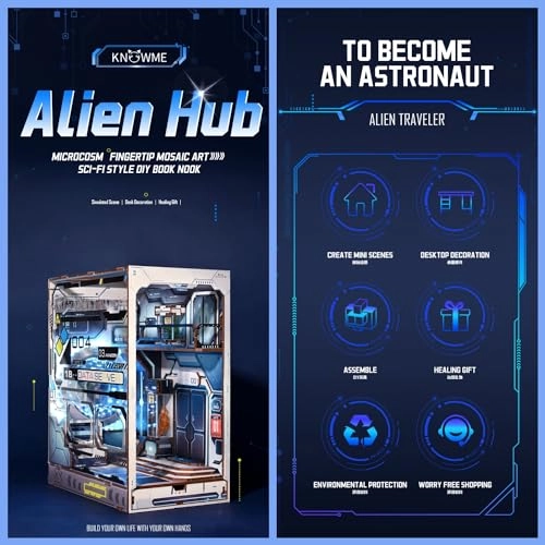 Book Nook Miniature Kit - Alien Hub 1:30
