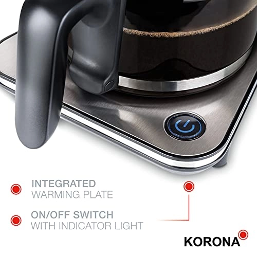 10295 - Glass Jug Reusable Filter Warming Plate