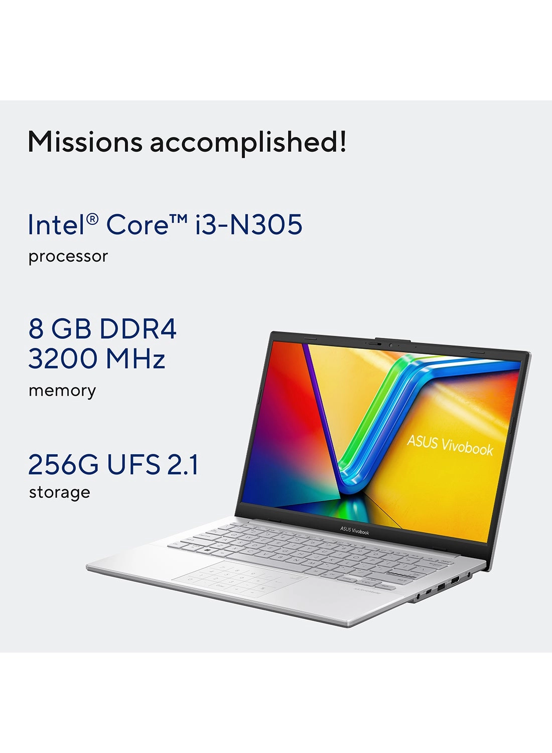 Vivobook Go 14 E1404GA-NK039W - 14'' Core i3-N305 8GB DDR4 256GB SSD
