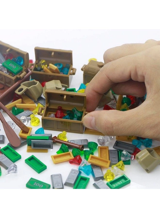 Pirate Accessories Money Treasure Chest - Building Bricks Ship