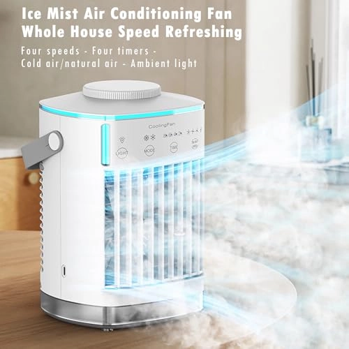 Small Portable Air Conditioner - 700ML 120° Oscillating Type-C