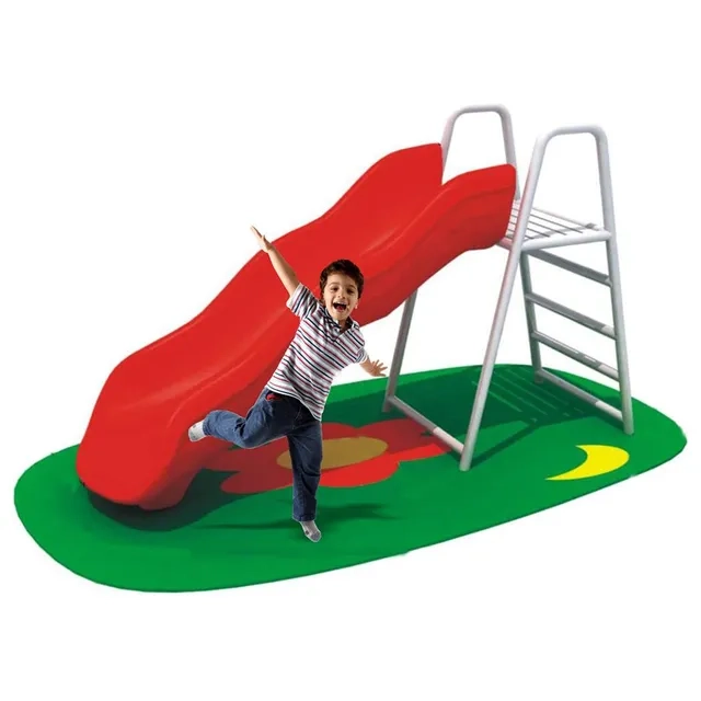 Metal Small Play Slide - 100cm Red 2+