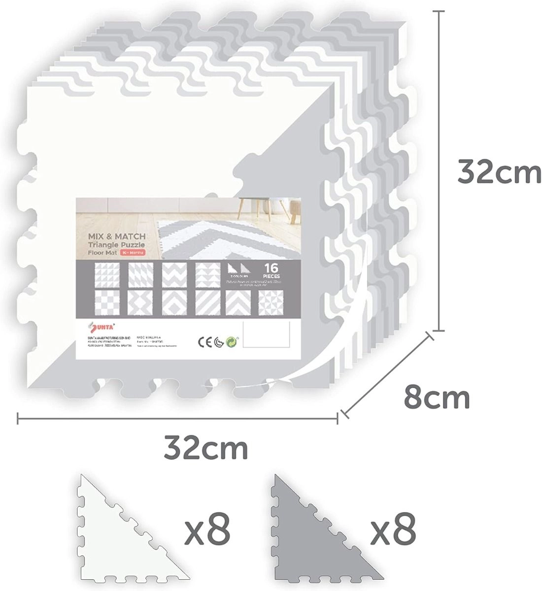 Triangle Puzzle Floor Mat - 10 Months