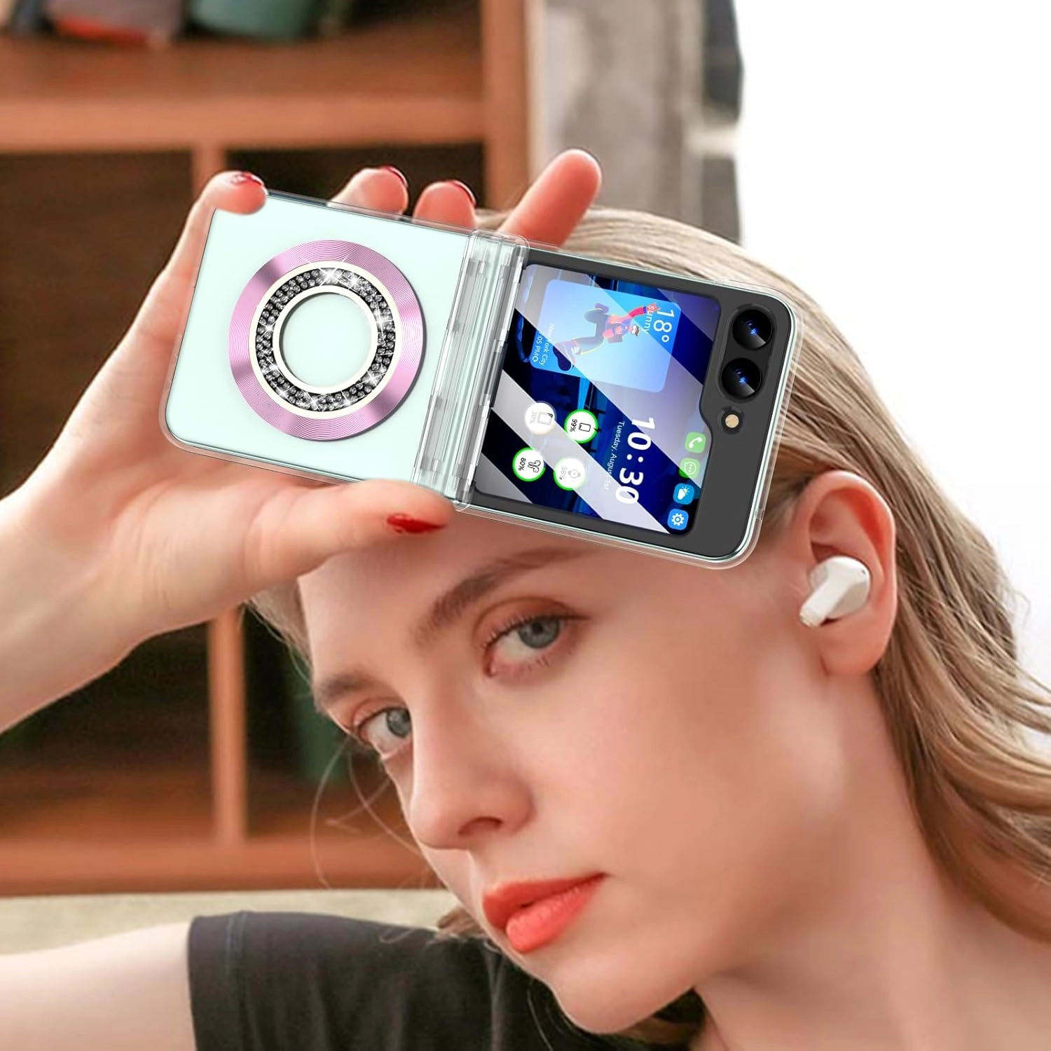 Mag Case Clear Case with MagSafe for Samsung Galaxy Z Flip 6