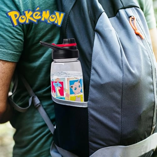 Pokemon Water Bottle - Screw-On Lid