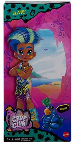Slate Poseable Prehistoric Fashion Doll - Blue Hair with Dinosaur Pet Ages 4+