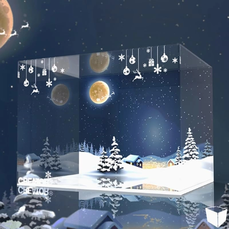 Display Case for Lego Creator Expert 10267 - 35x25x25cm Wood Bottom+backgrond1