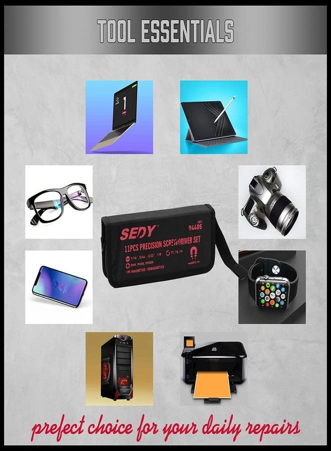 Precision Screwdriver Slotted and Phillips Screwdriver Set (11 Pcs)