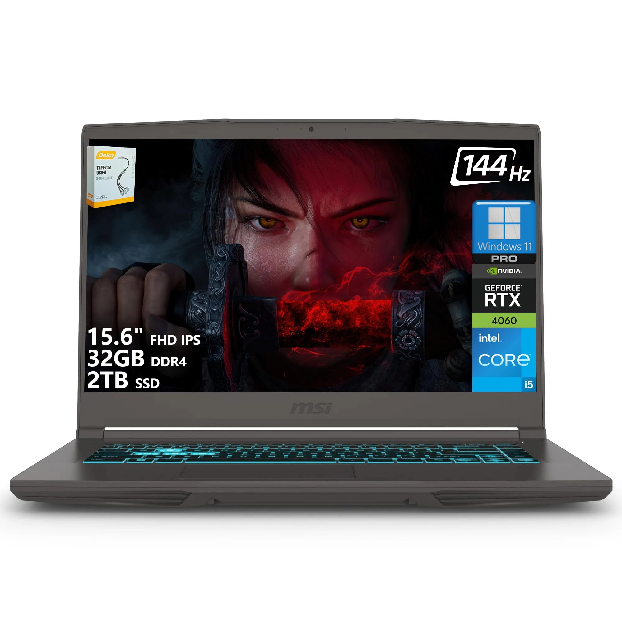 MSI Thin 15 i5 4060 - 15.6'' i5-13420H 32GB DDR4 2TB SSD