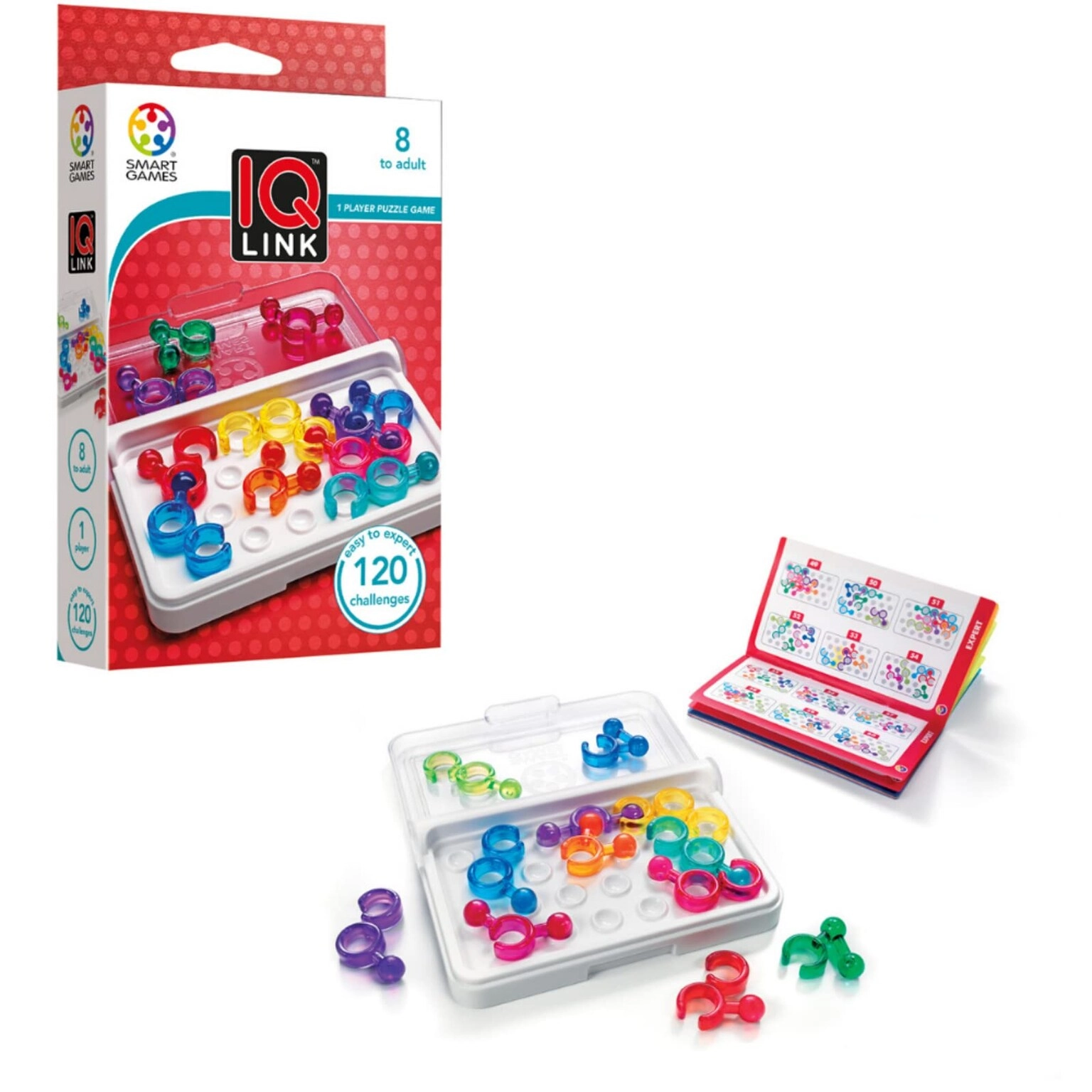 SmartGames IQ Link - Travel Game Ages 8 Up