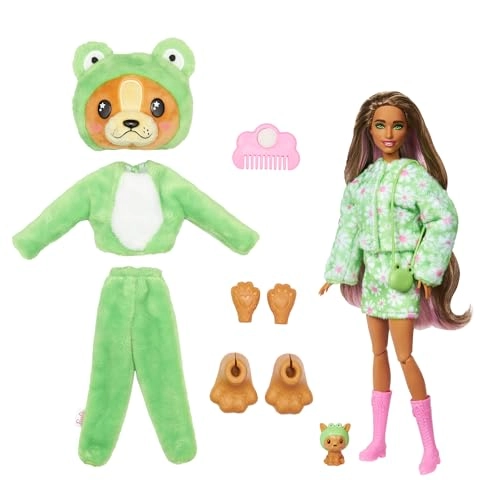 Barbie Cutie Reveal - 10 Surprises Puppy as Frog Ages 36+