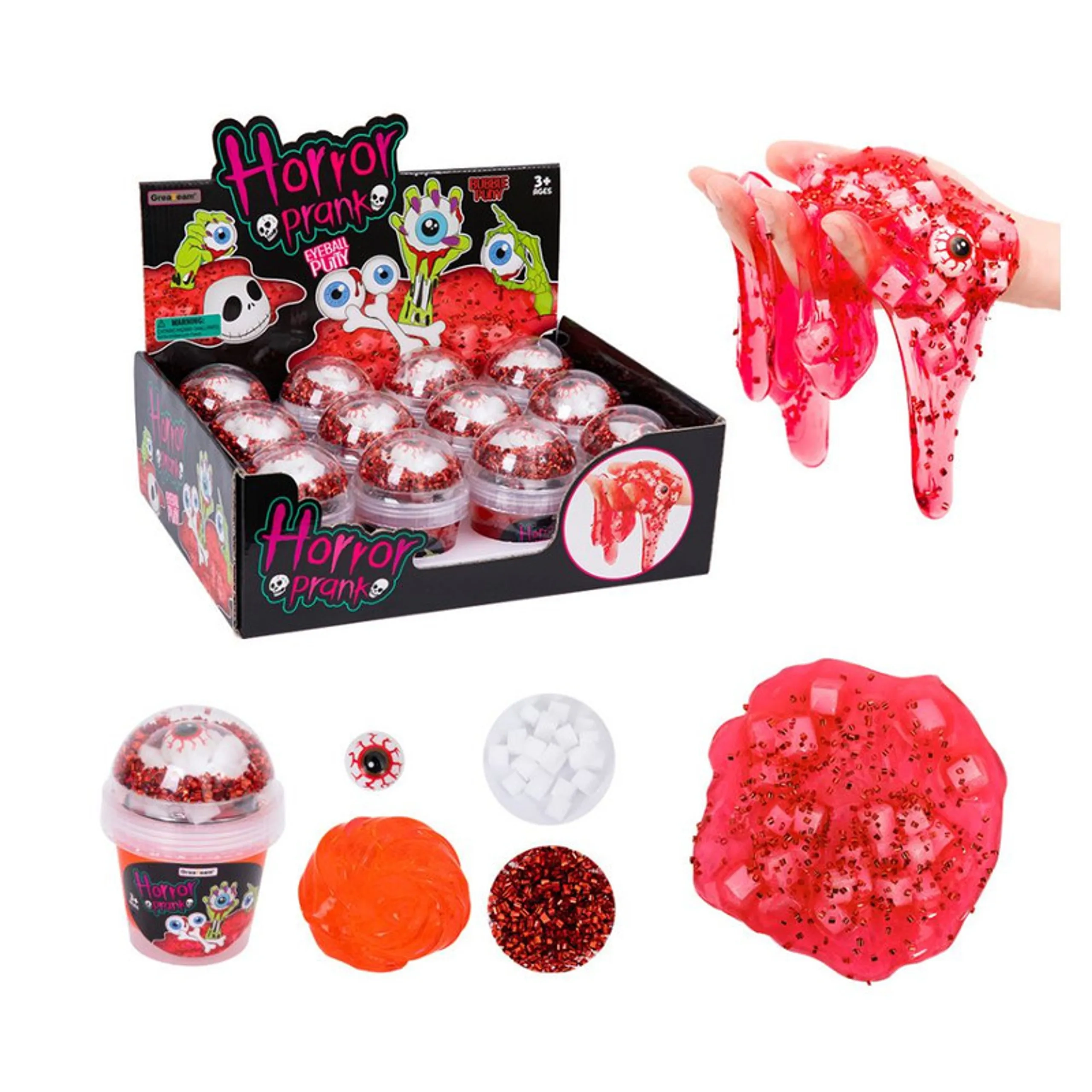GreaTeam Horror Prank Eyeball Bubble Putty - 3+ years 12 pcs