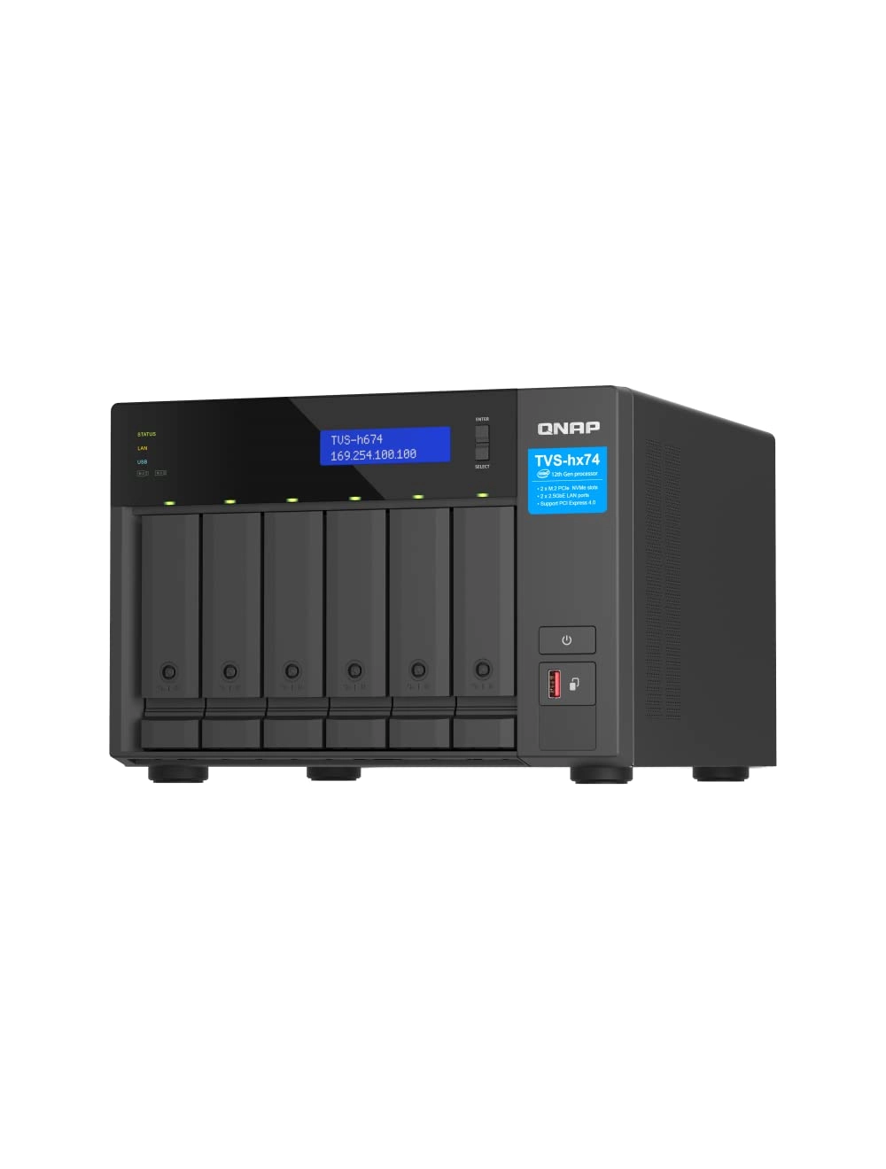 QNAP TVS-h674-i3-16G 6-Bay 4TB