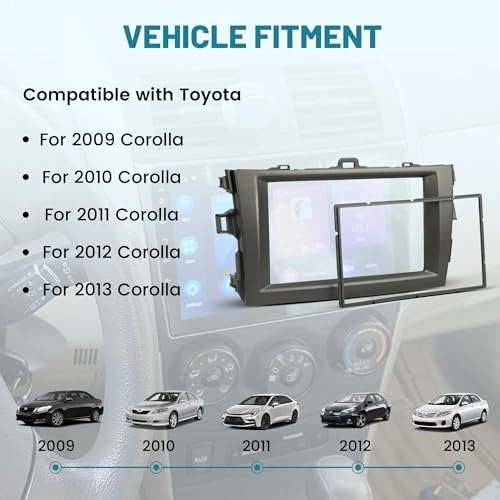 Double DIN Radio Dash Kit - Toyota Corolla 2009-2013