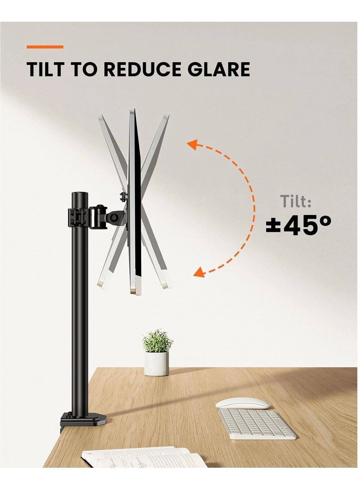 Single Monitor Arm - Single 13-32 Inch VESA 75x75/100x100mm