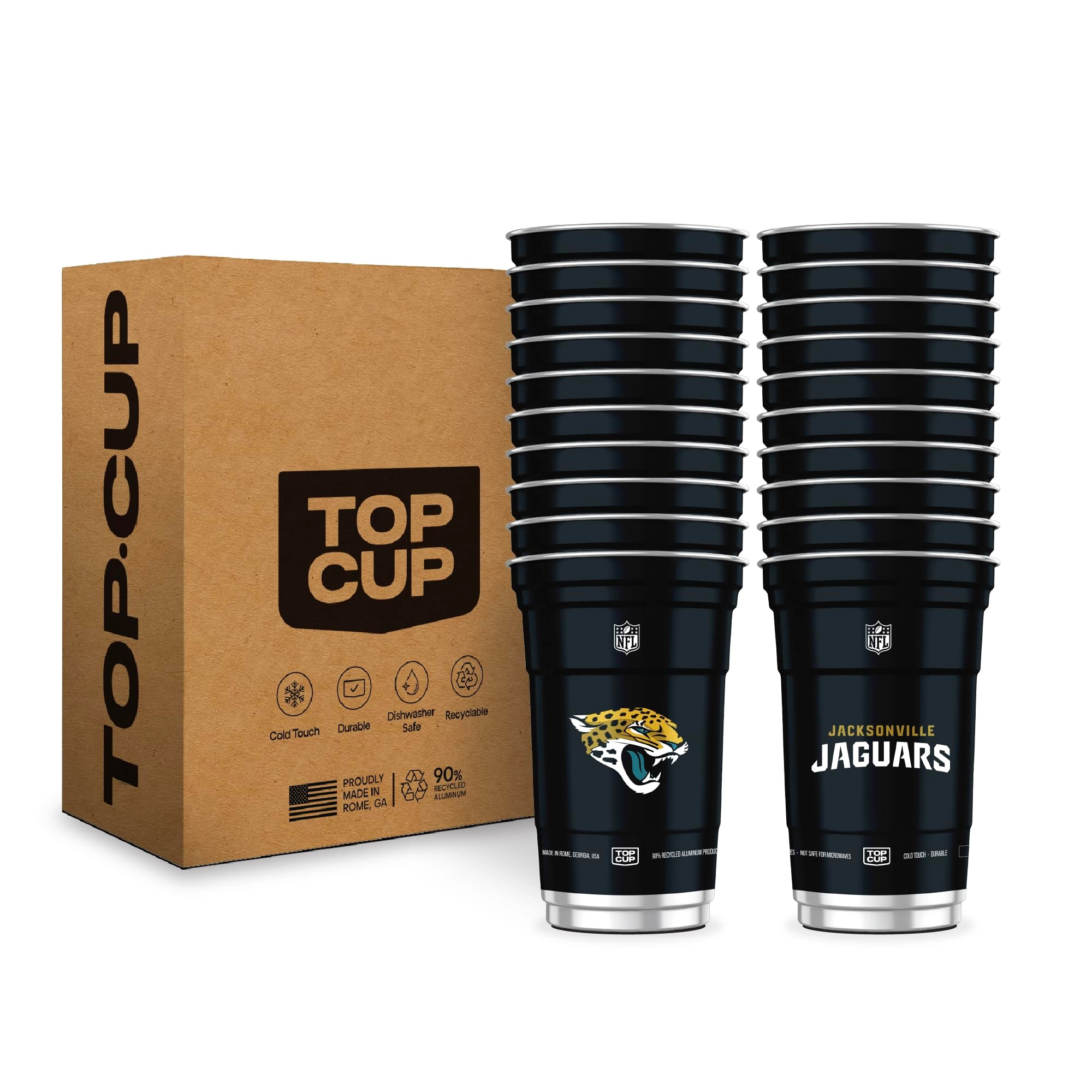 Top Cup Jacksonville Jaguars Aluminum Cup - 20 pcs