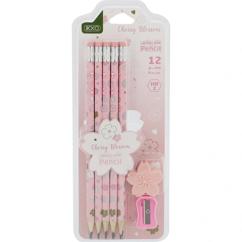 Roco Cherry Blossom Stationery Set - 12 Pieces