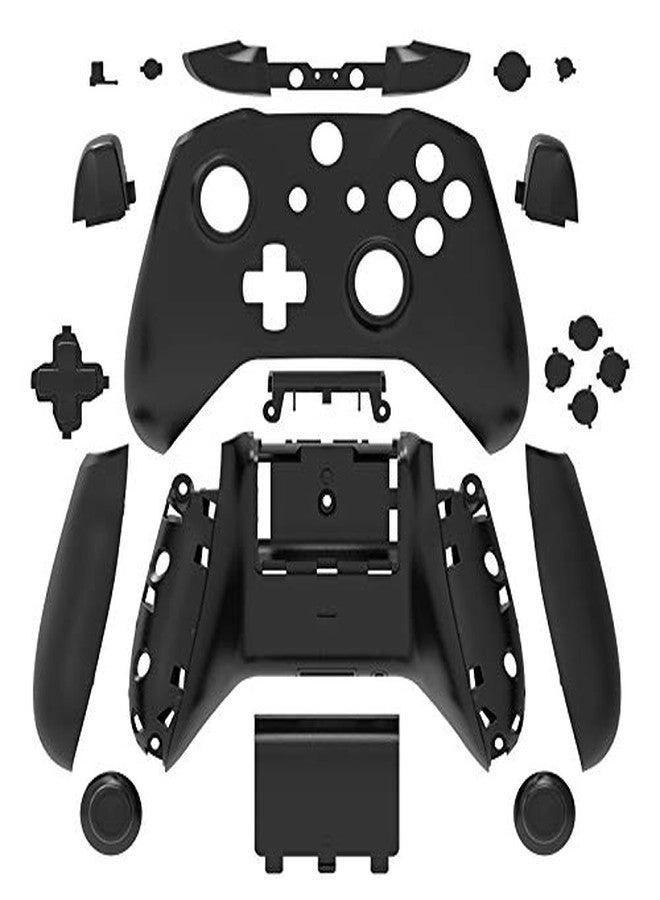 Matte Case Housing Full Shell Set Faceplates + ABXY Buttons + RB LB Bumpers + Right/Left Rails for Xbox One S Slim Controllers - 3.5 mm Headphone Jack