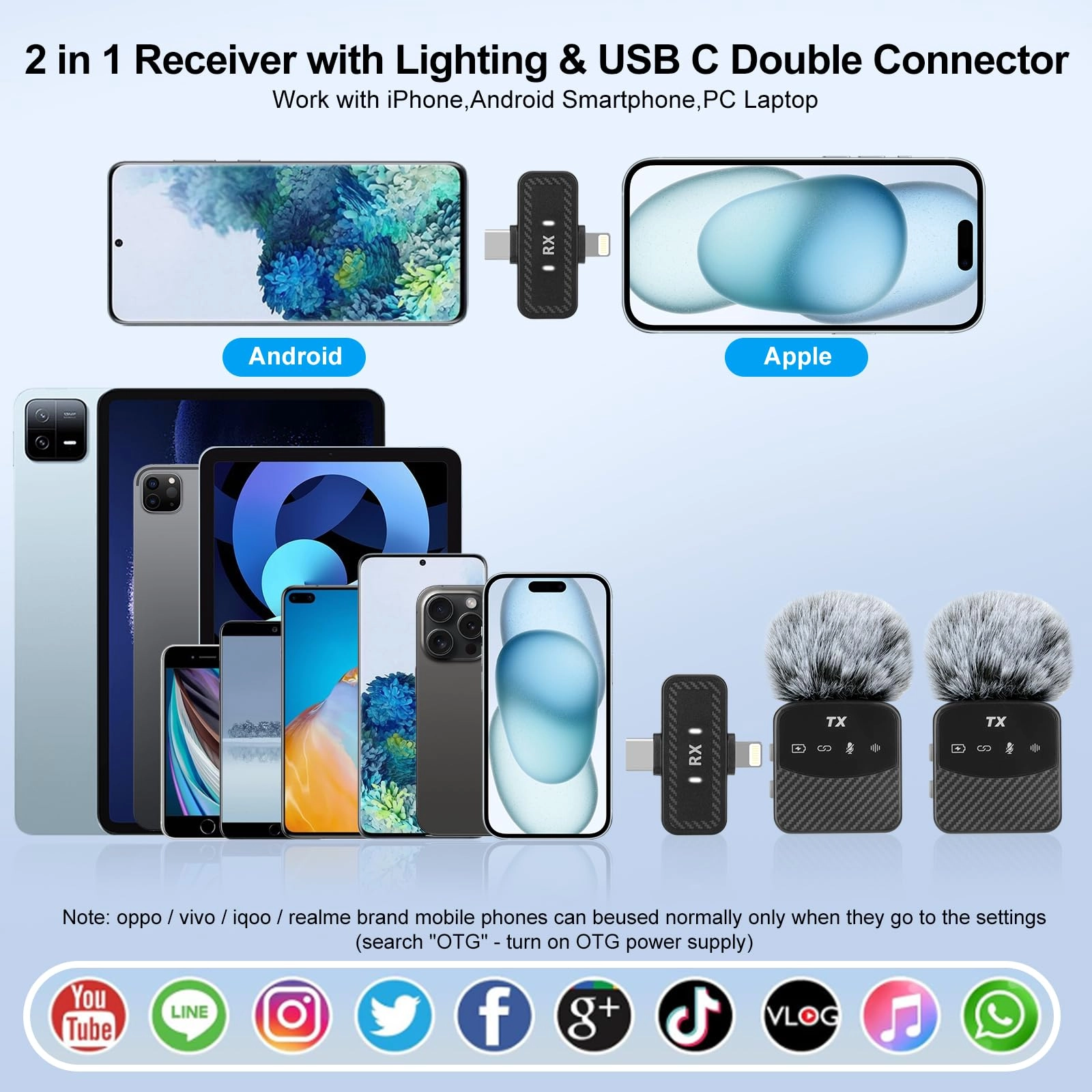 MS9 Lightning+USB Microphone