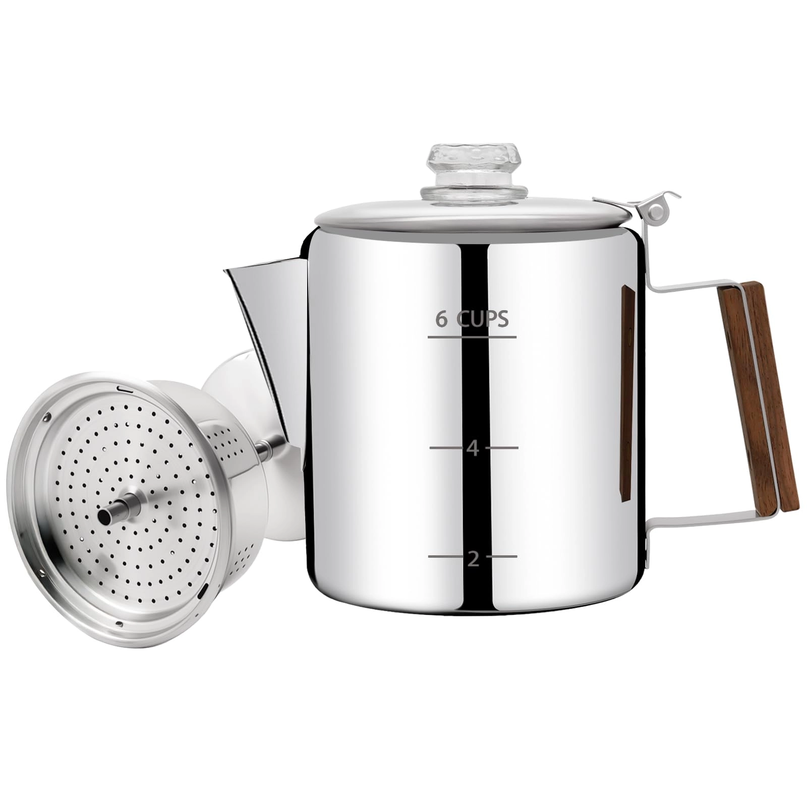 Vaolvpant Percolator Coffee Pot - 304 Stainless Steel
