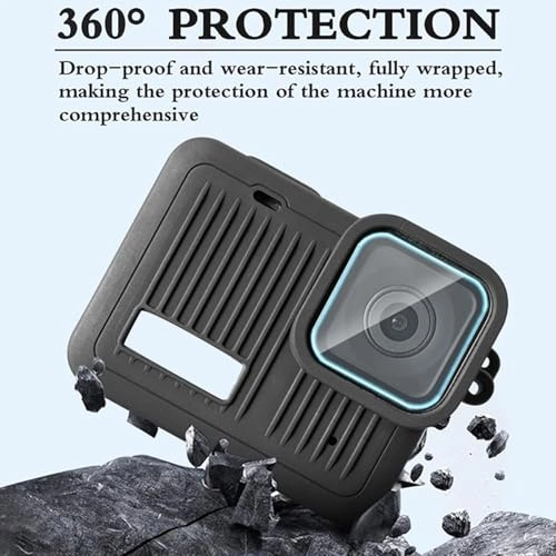 Silicone Sleeve and Tempereds Glass Screen Protectors Kits - 6x4.8x2.8cm/2.36x1.89x1.1inches