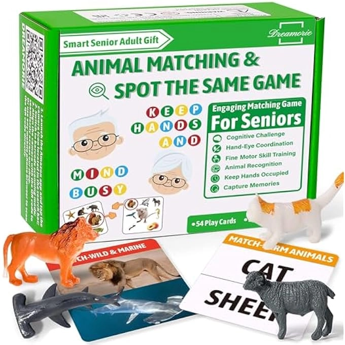 Garybank Observation Matching Game - 36 Animal Figures 54 Cards